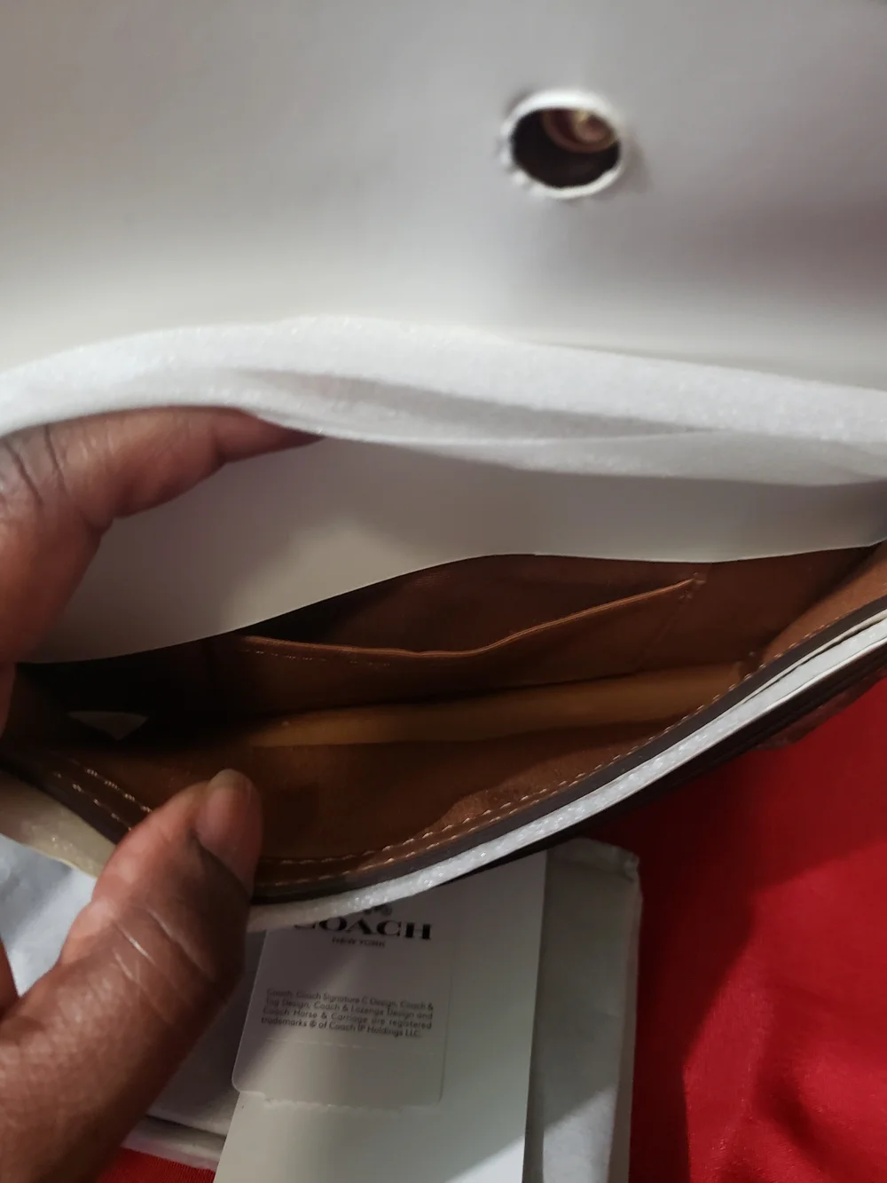 Coach crossbody white